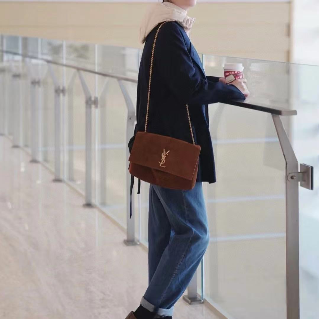 YSL ディアスキン チェーン ショルダー/クロスボディバッグ【50％割引+送料無料】