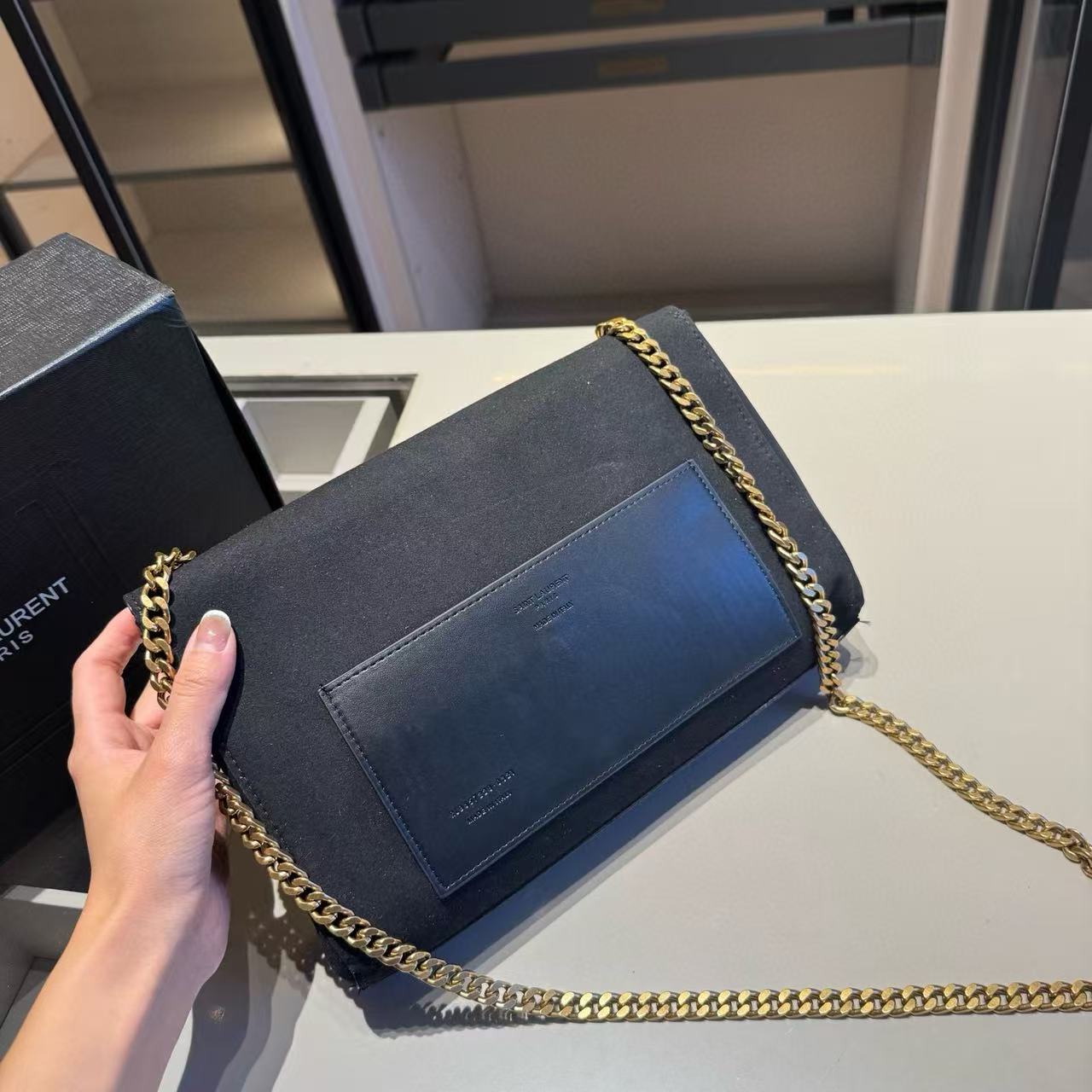 YSL ディアスキン チェーン ショルダー/クロスボディバッグ【50％割引+送料無料】