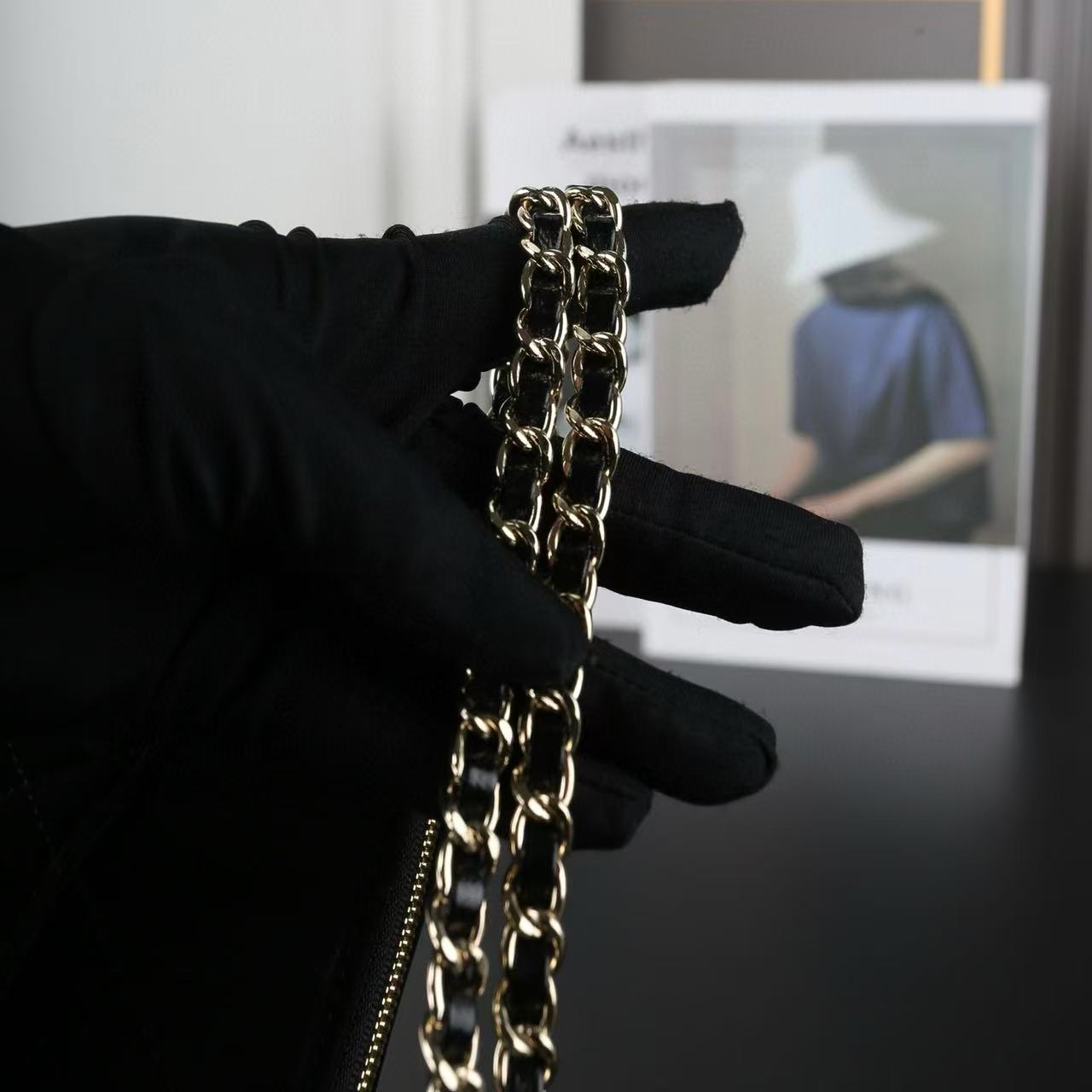 CHANE1 ベルベットディアスキンチェーンバッグ【50％割引+送料無料】