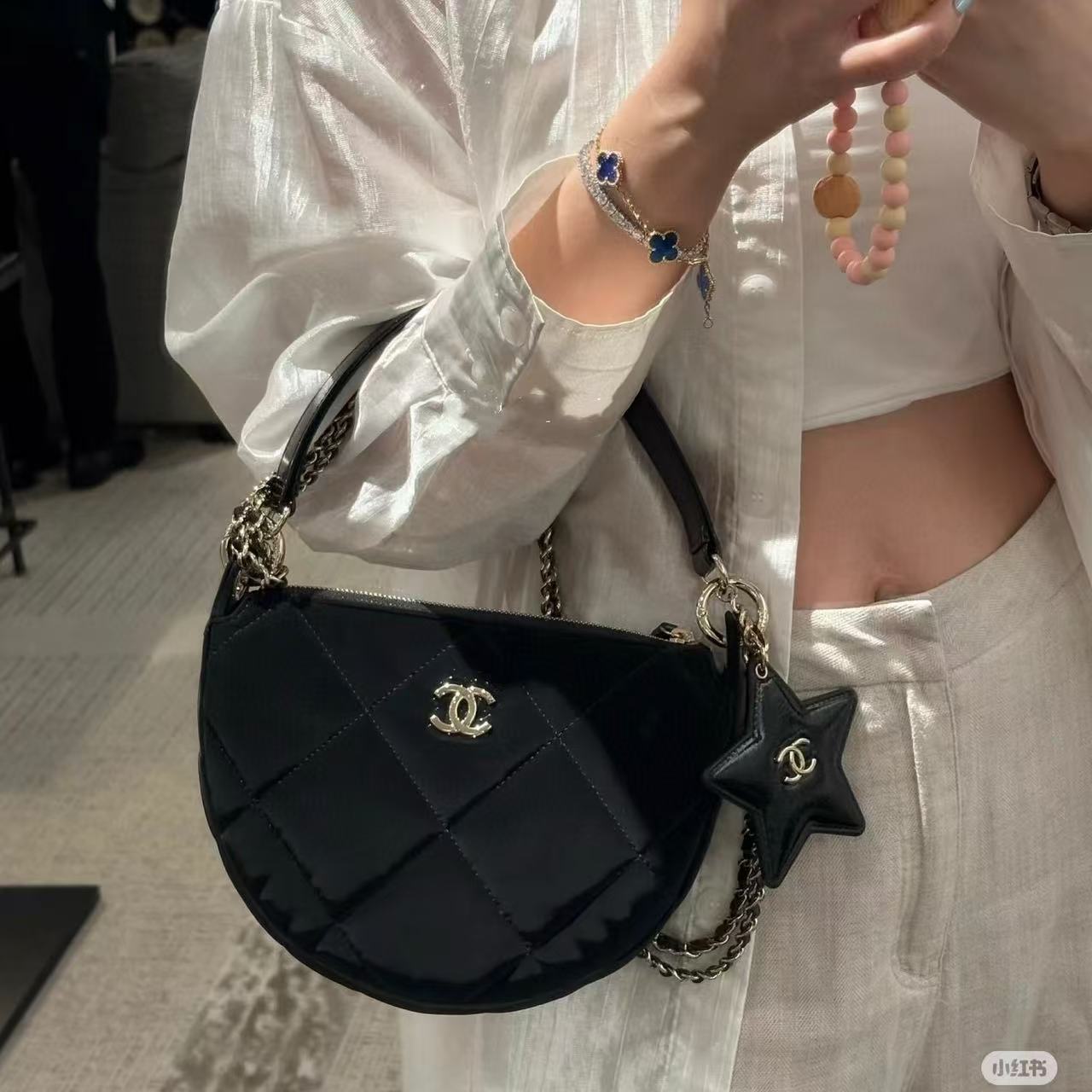 CHANE1 五芒星 ハーフサークルバッグ【50％割引+送料無料】