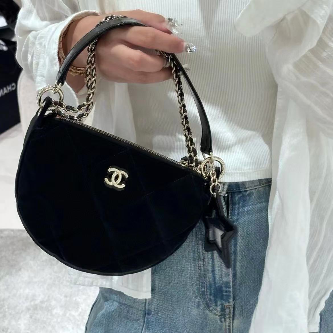 CHANE1 五芒星 ハーフサークルバッグ【50％割引+送料無料】