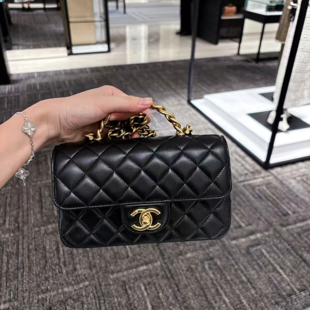 CHANE1 シンプルチェーンハンドバッグ【50％割引+送料無料】