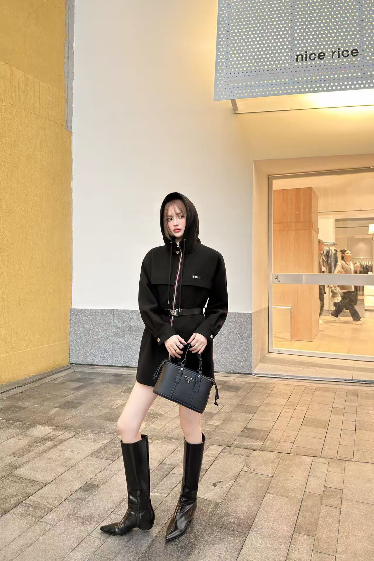 PR4DA シンプルフード付きウールコート【50％割引+送料無料】