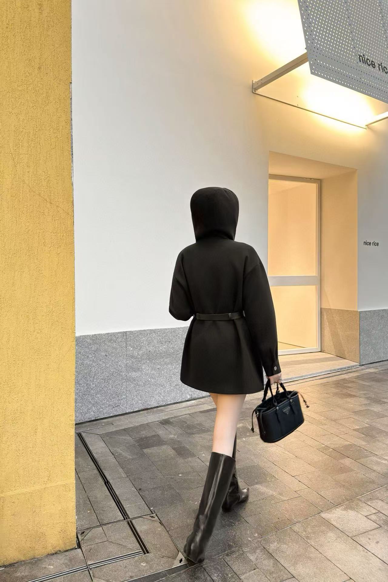 PR4DA シンプルフード付きウールコート【50％割引+送料無料】