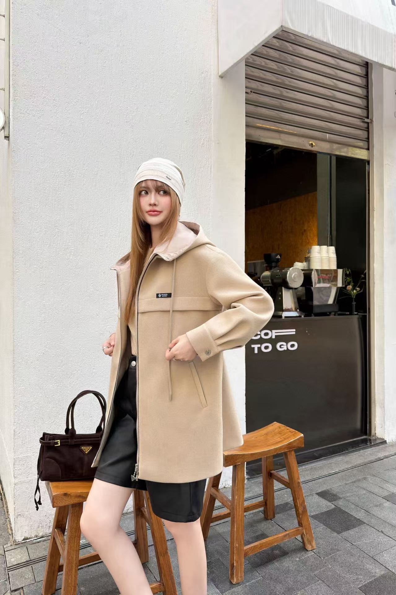 PR4DA シンプルフード付きウールコート【50％割引+送料無料】