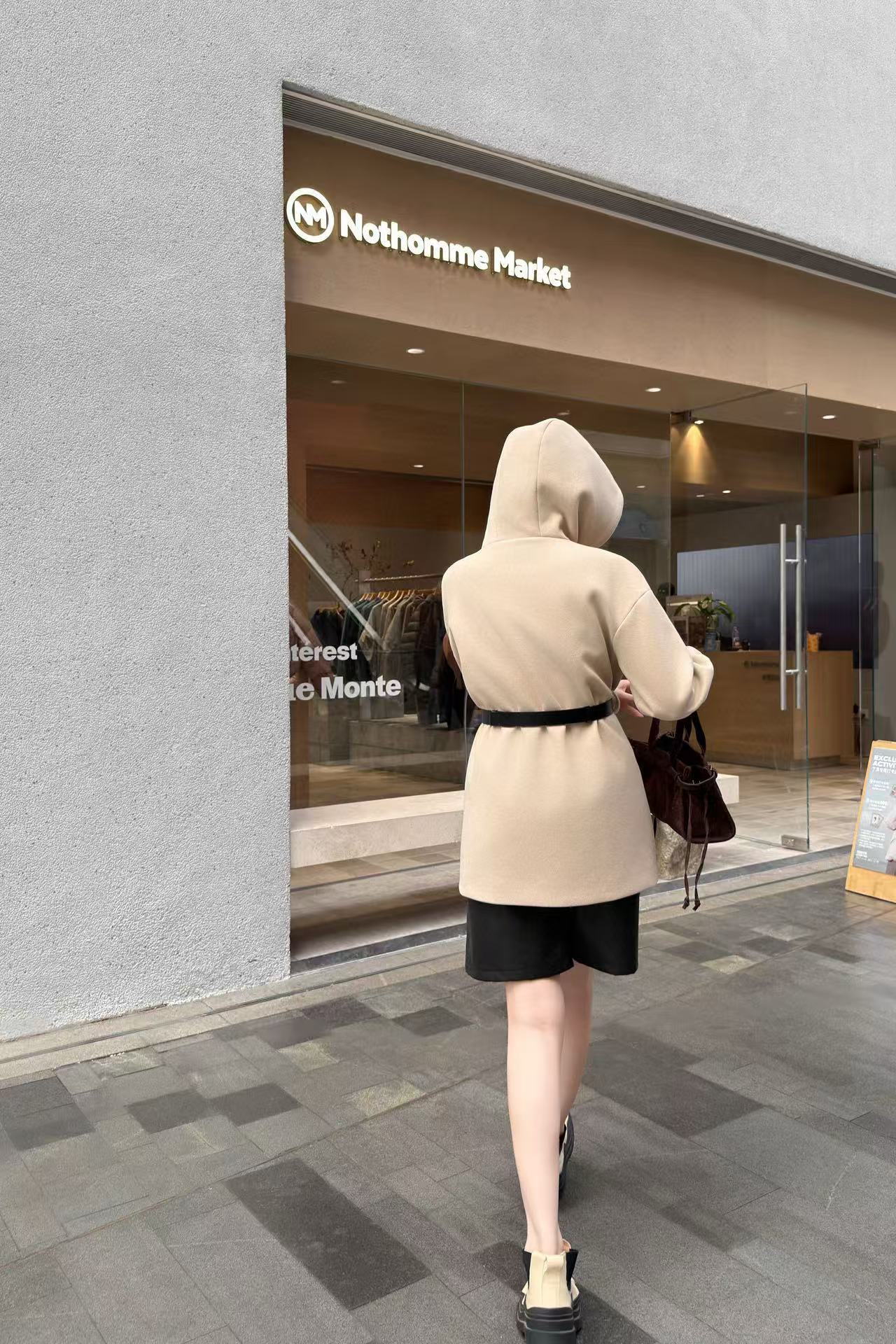 PR4DA シンプルフード付きウールコート【50％割引+送料無料】