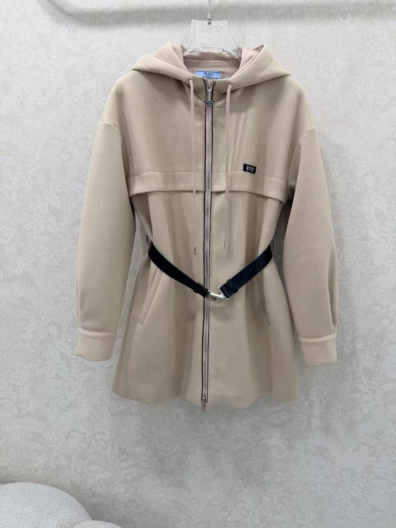 PR4DA シンプルフード付きウールコート【50％割引+送料無料】