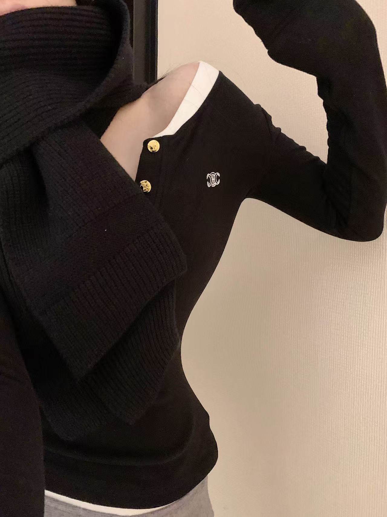 CEL1NEメタルボタン ロングスリーブTシャツ【50％割引+送料無料】