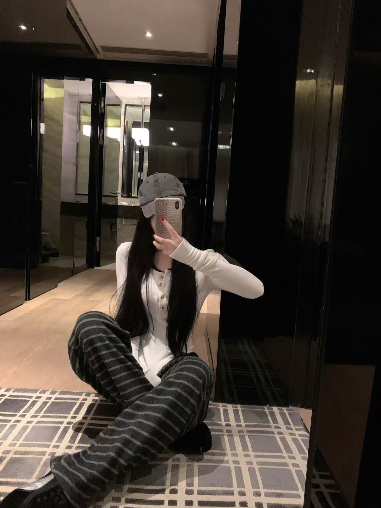 CEL1NEメタルボタン ロングスリーブTシャツ【50％割引+送料無料】