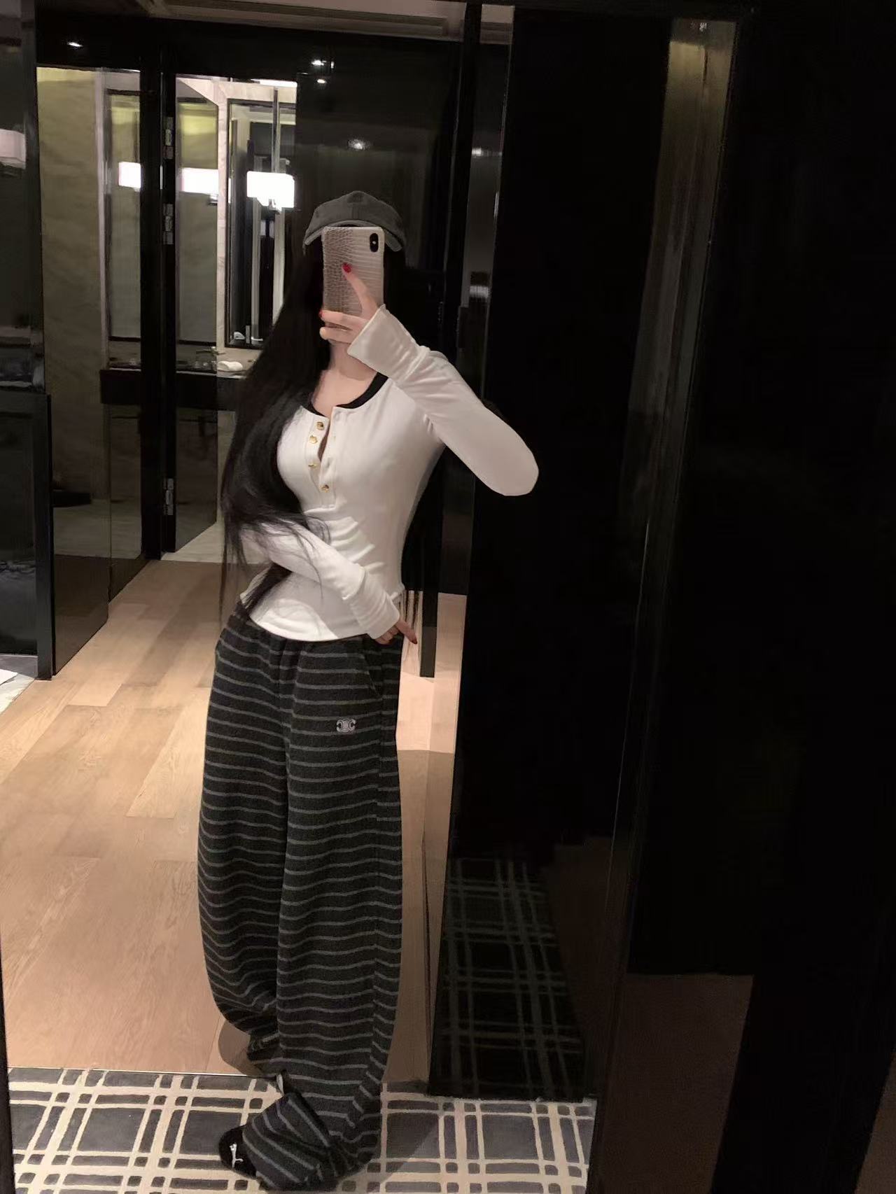 CEL1NEメタルボタン ロングスリーブTシャツ【50％割引+送料無料】