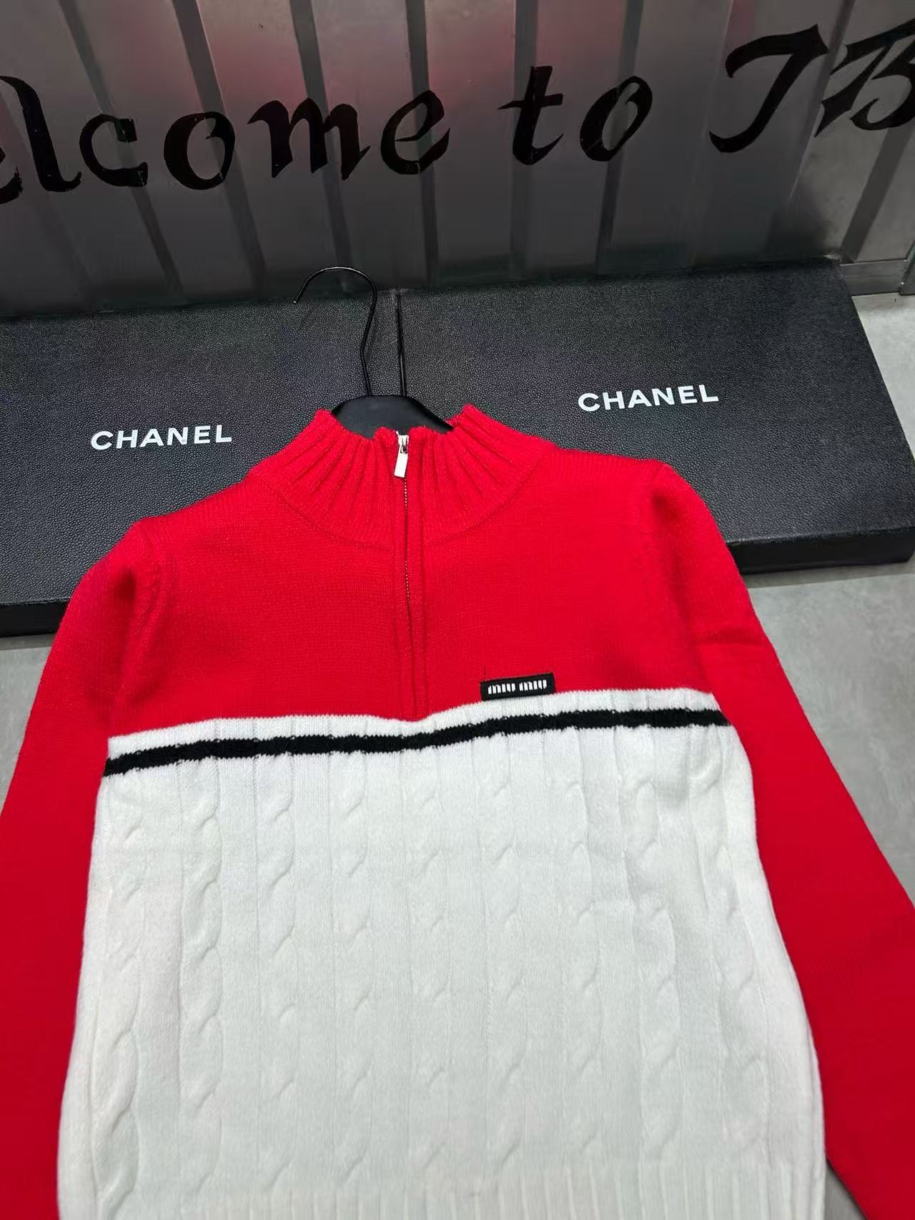 M1UM1U ハーフジップウールセーター【50％割引+送料無料】