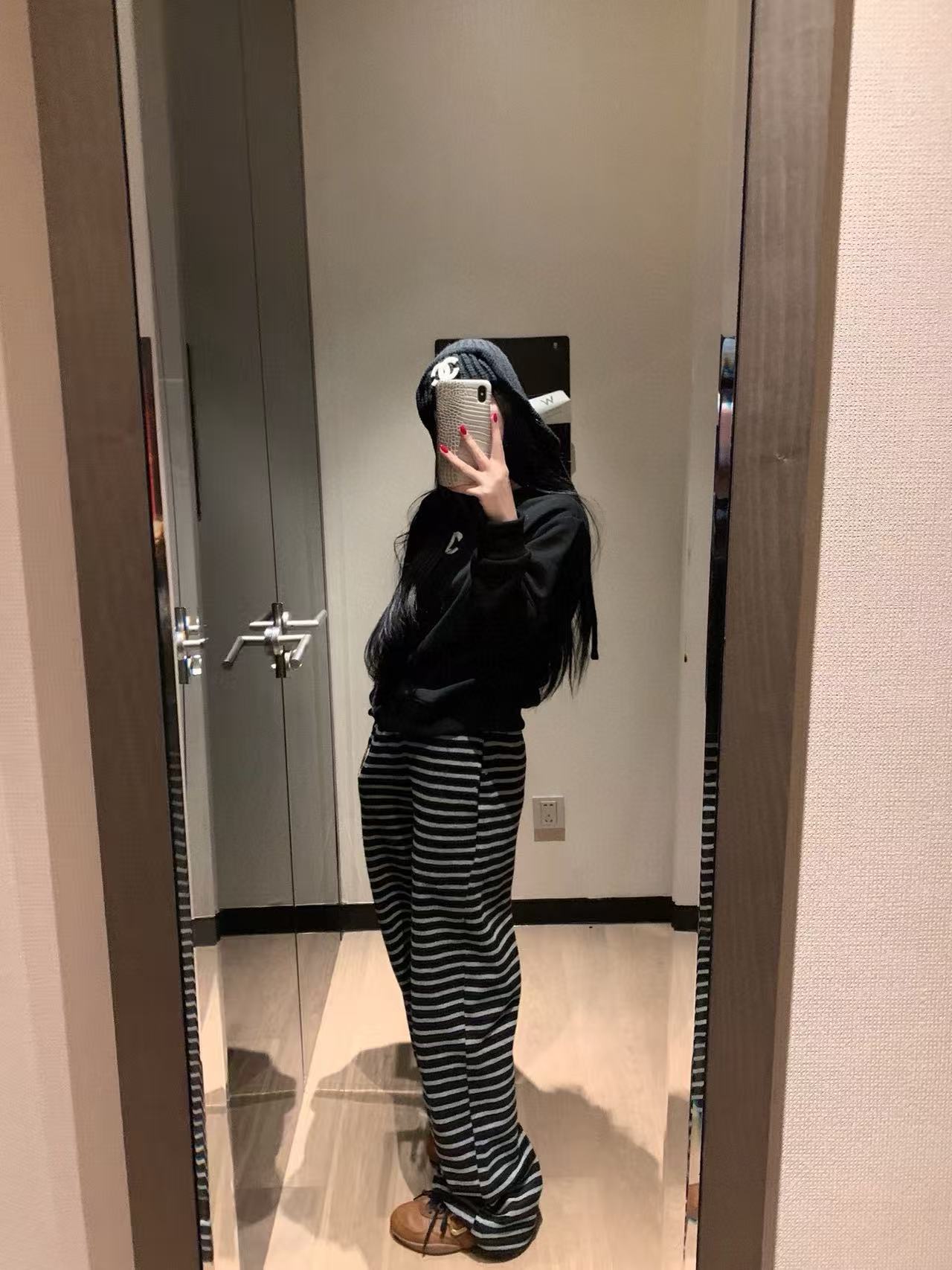 CHANE1 ダブルCウールハット+トップス2点セット【50％割引+送料無料】