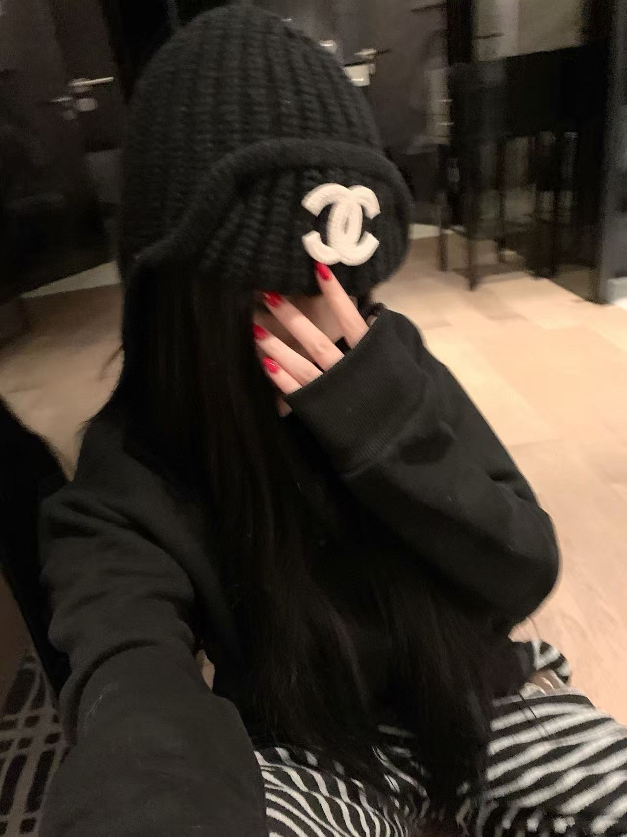 CHANE1 ダブルCウールハット+トップス2点セット【50％割引+送料無料】