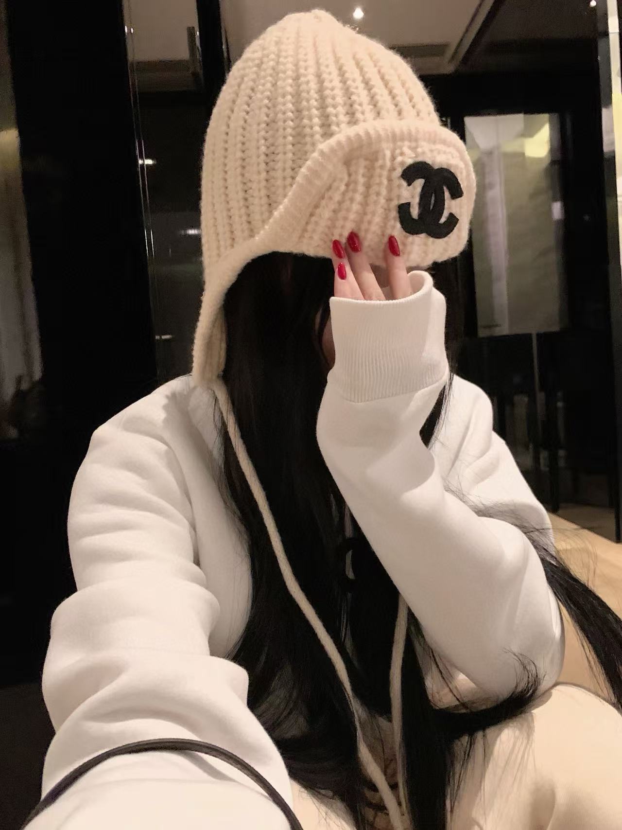 CHANE1 ダブルCウールハット+トップス2点セット【50％割引+送料無料】