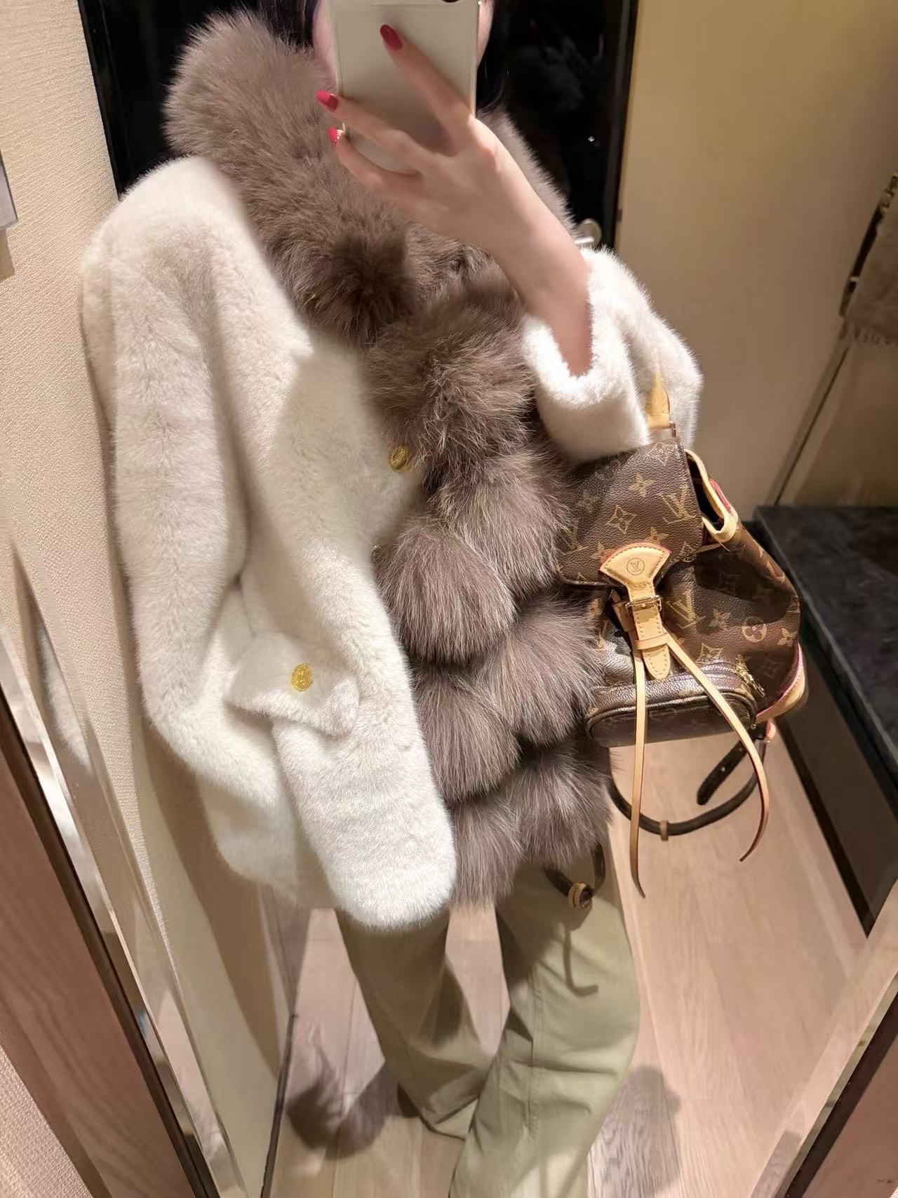 CEL1NE メタルボタン フォックスファーコート【50％割引+送料無料】