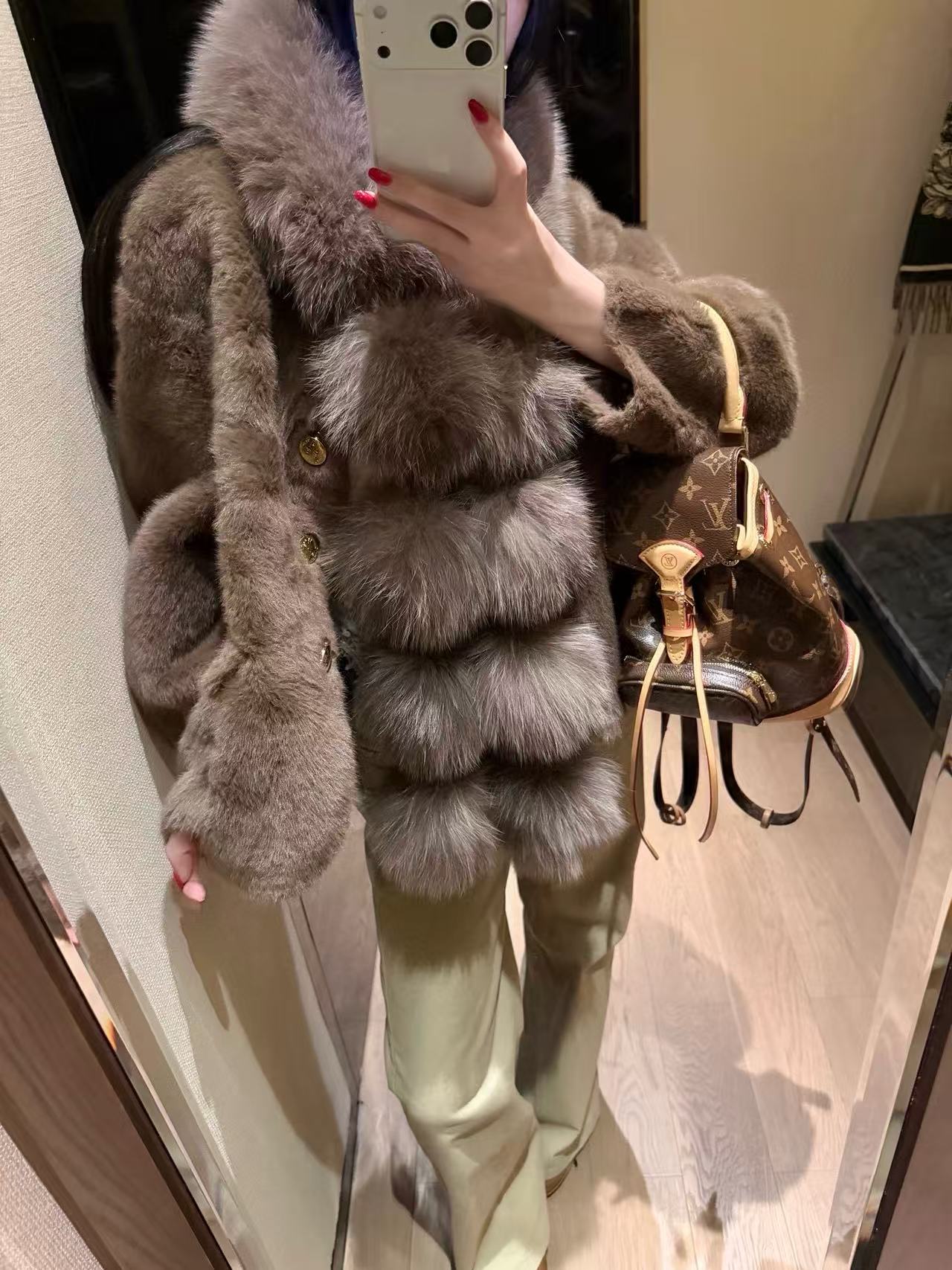 CEL1NE メタルボタン フォックスファーコート【50％割引+送料無料】