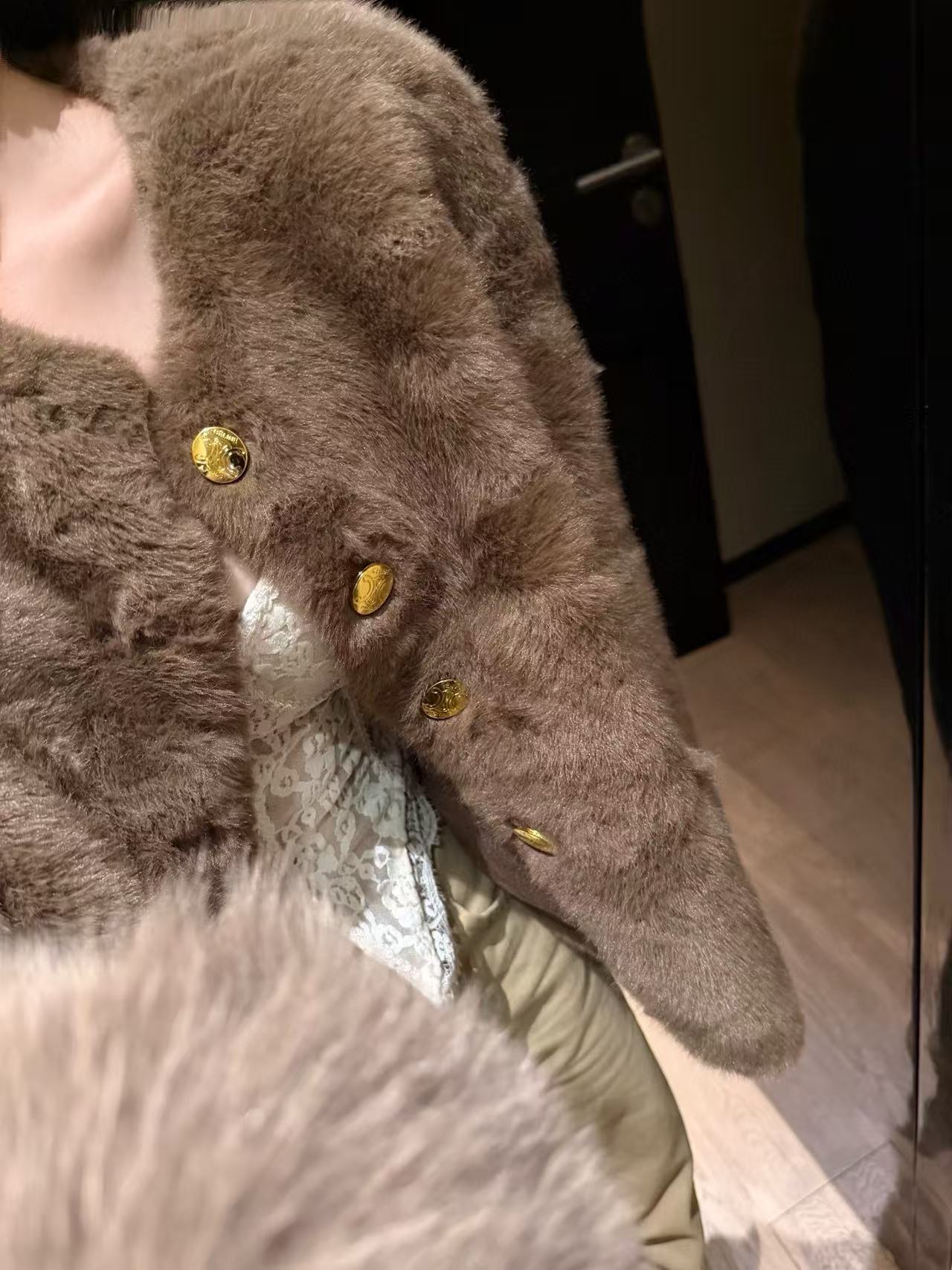 CEL1NE メタルボタン フォックスファーコート【50％割引+送料無料】