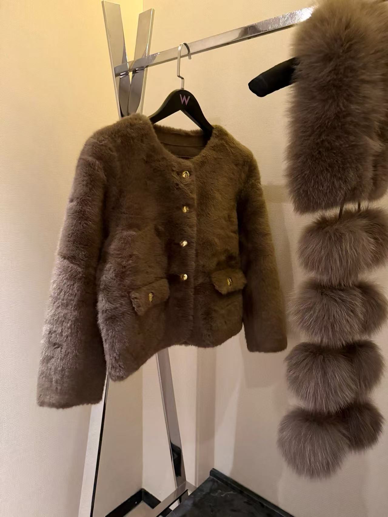 CEL1NE メタルボタン フォックスファーコート【50％割引+送料無料】