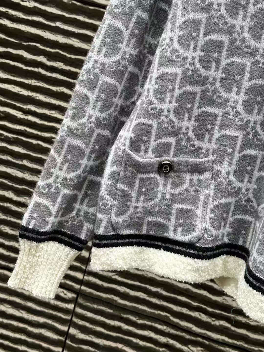 DIOR ジャカード レター ハーフジップ セーター【50％割引+送料無料】