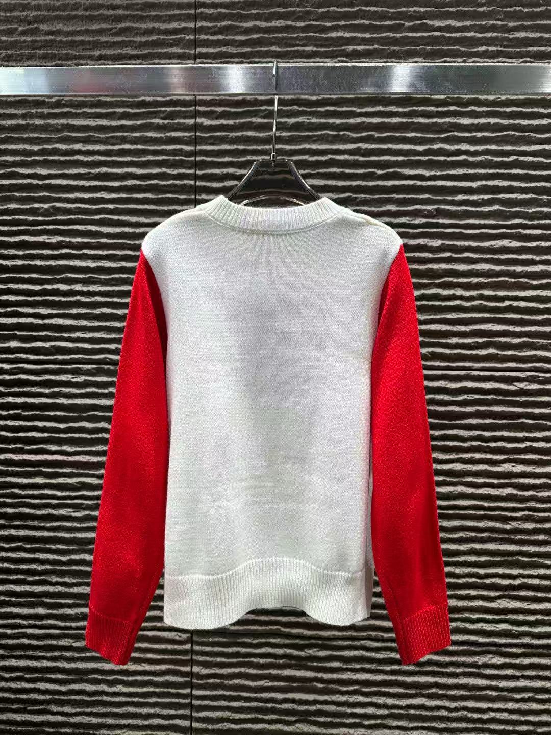 CHANE1 ボウタイカラーブロックウールセーター【50％割引+送料無料】