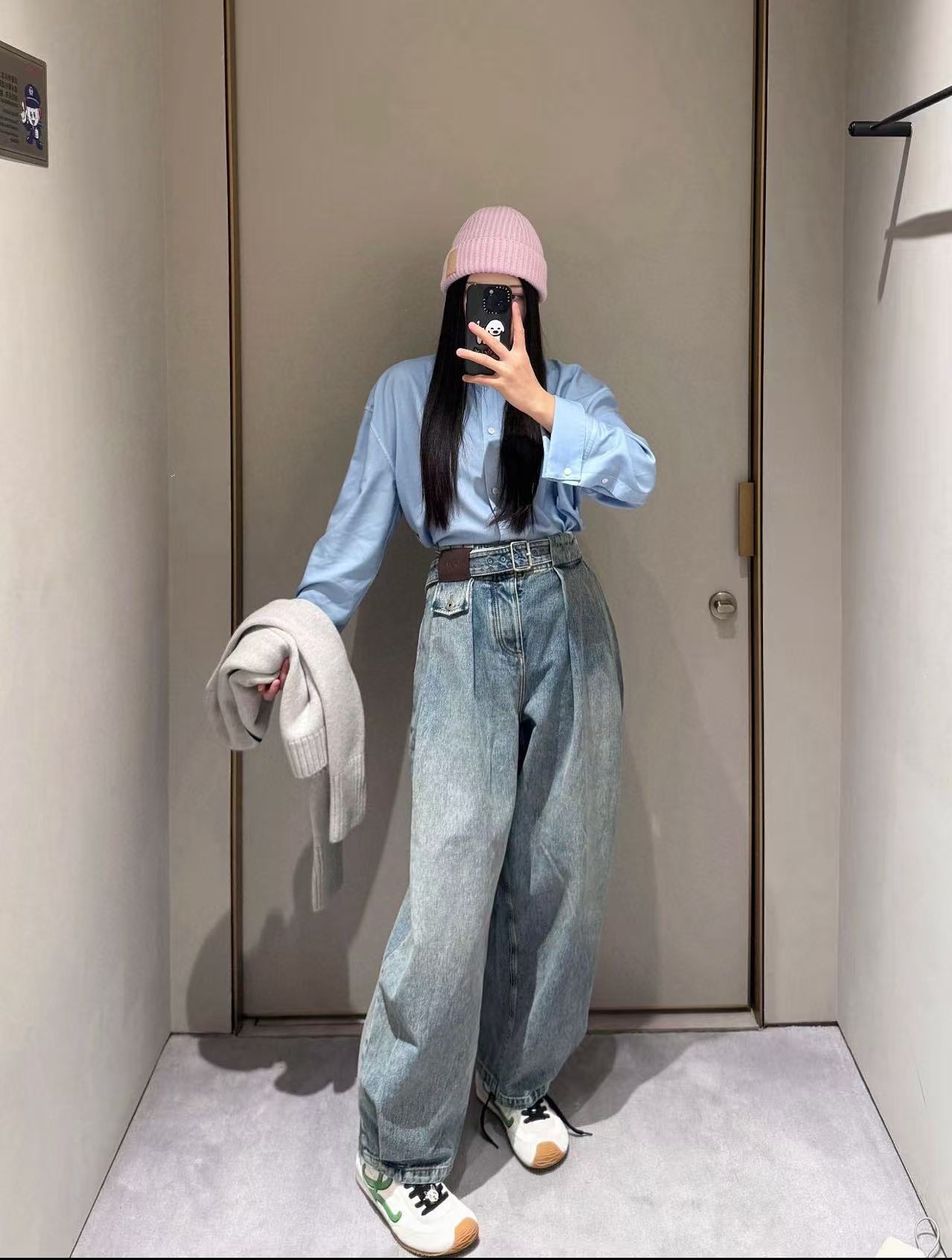 L0WEW プリーツジーンズ【50％割引+送料無料】