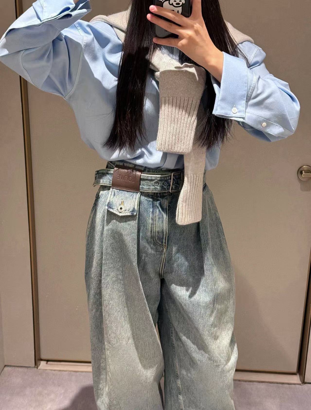 L0WEW プリーツジーンズ【50％割引+送料無料】