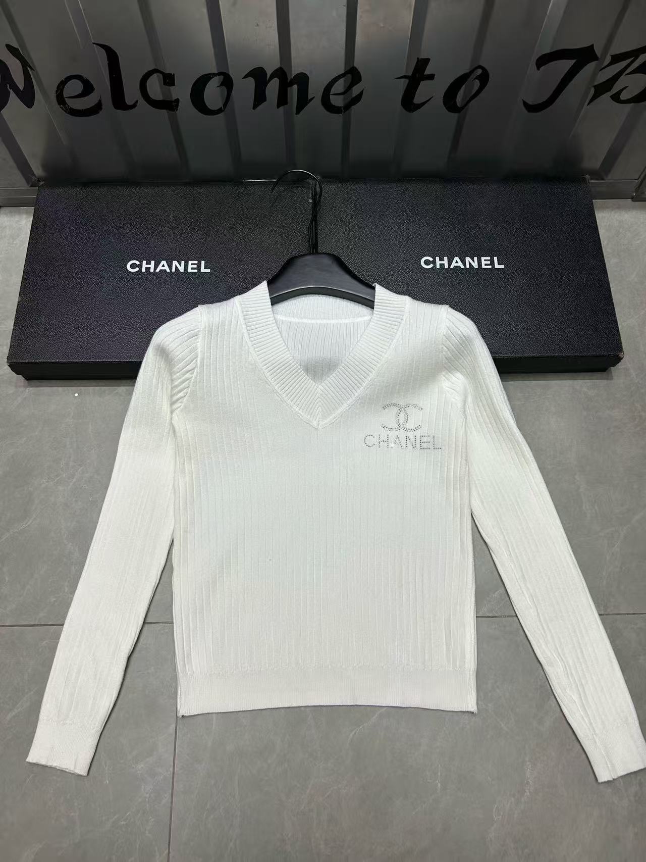 CHANE 1VネックダブルCセーター【50％割引+送料無料】