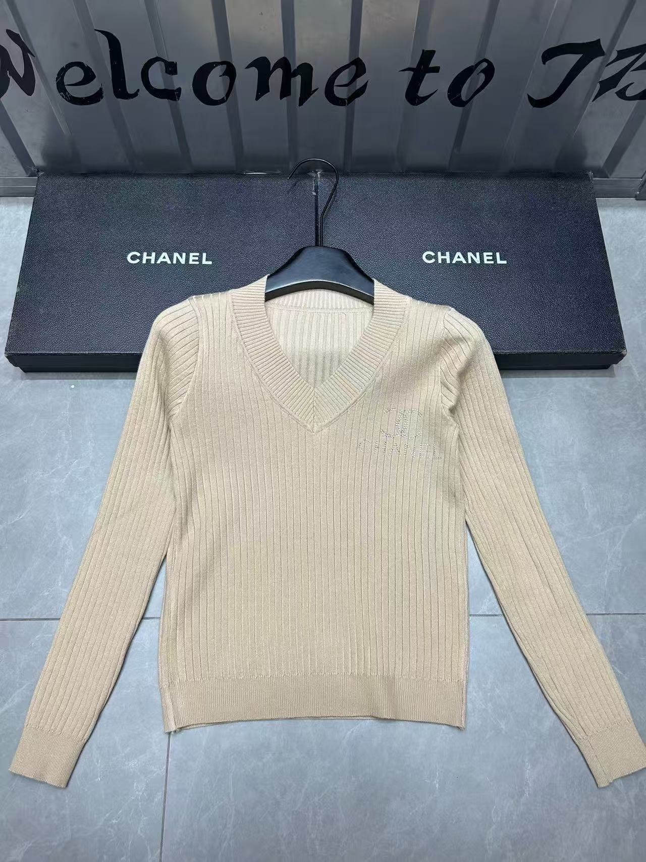 CHANE 1VネックダブルCセーター【50％割引+送料無料】