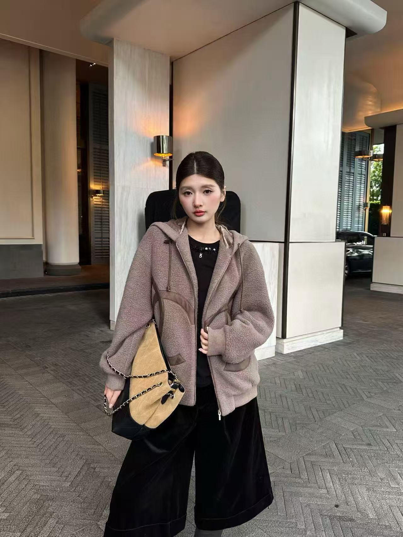 CHANE1 ダブルC ウール フードジャケット【50％割引+送料無料】