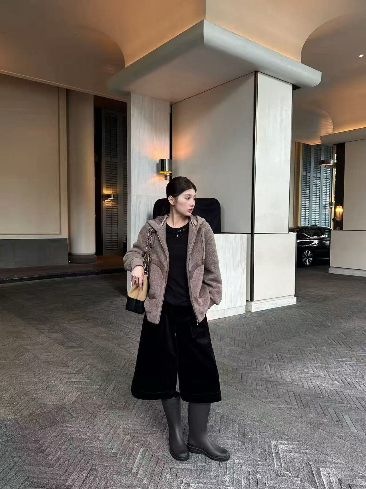 CHANE1 ダブルC ウール フードジャケット【50％割引+送料無料】