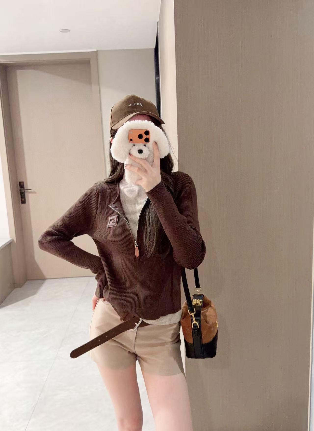 L0WEW ジッパー付きハイネックカラーブロックウールセーター【50％割引+送料無料】