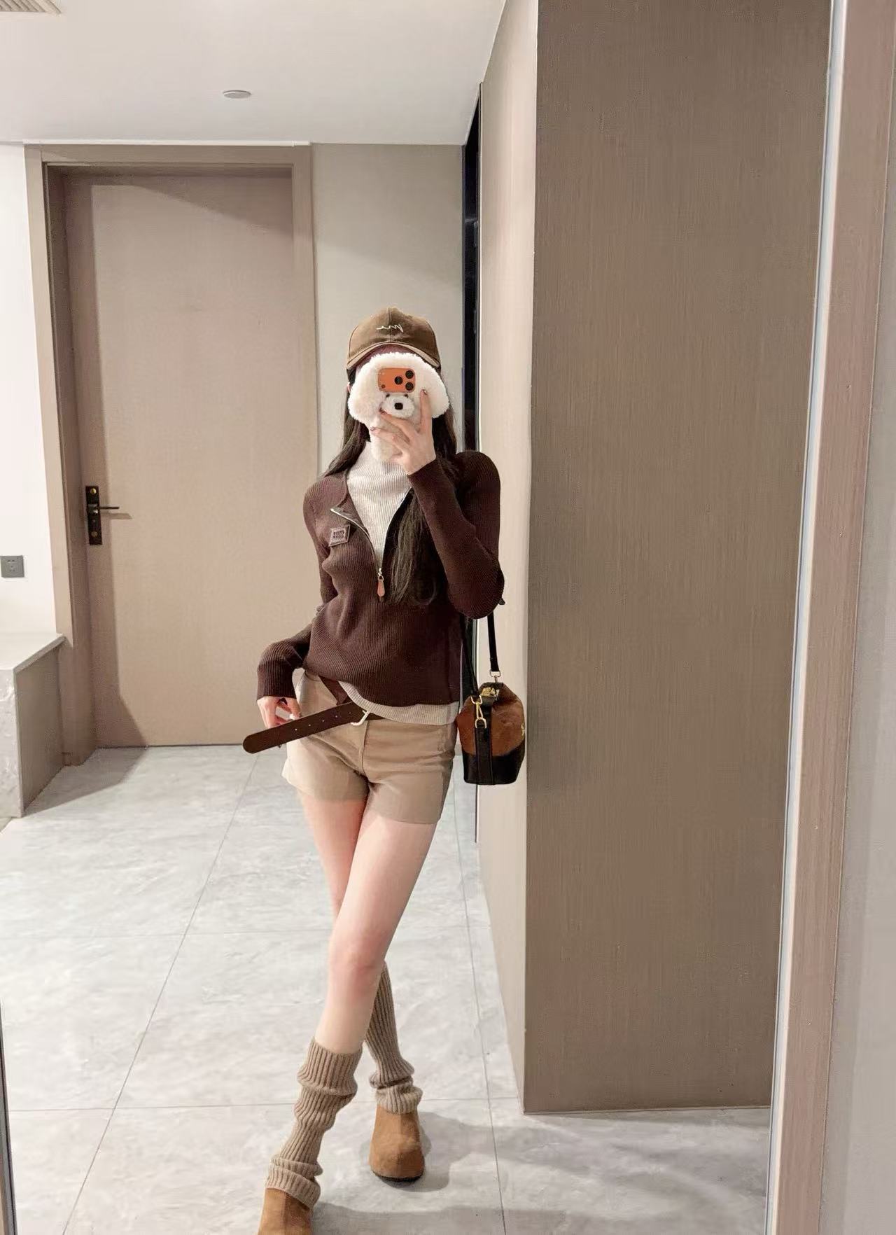 L0WEW ジッパー付きハイネックカラーブロックウールセーター【50％割引+送料無料】