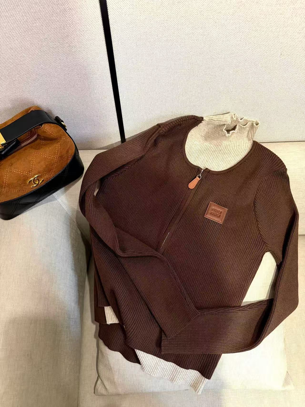 L0WEW ジッパー付きハイネックカラーブロックウールセーター【50％割引+送料無料】