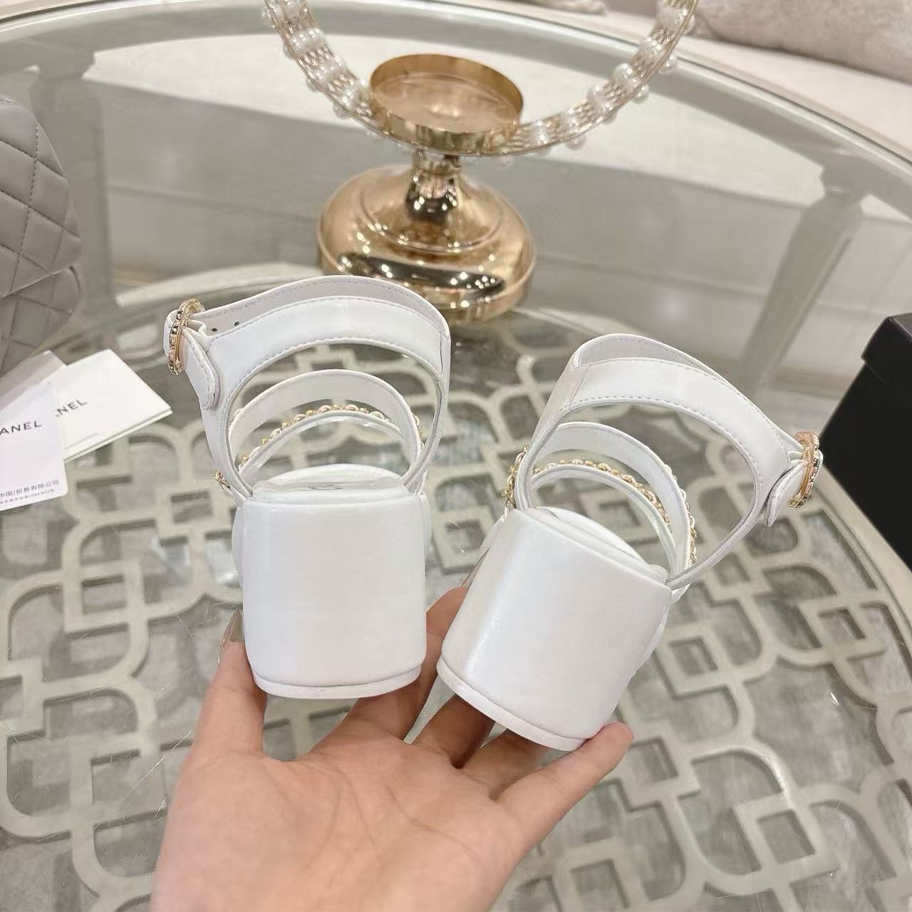 CHANE1 高品質ダブルCチェーンプラットフォームサンダル【50％割引+送料無料】