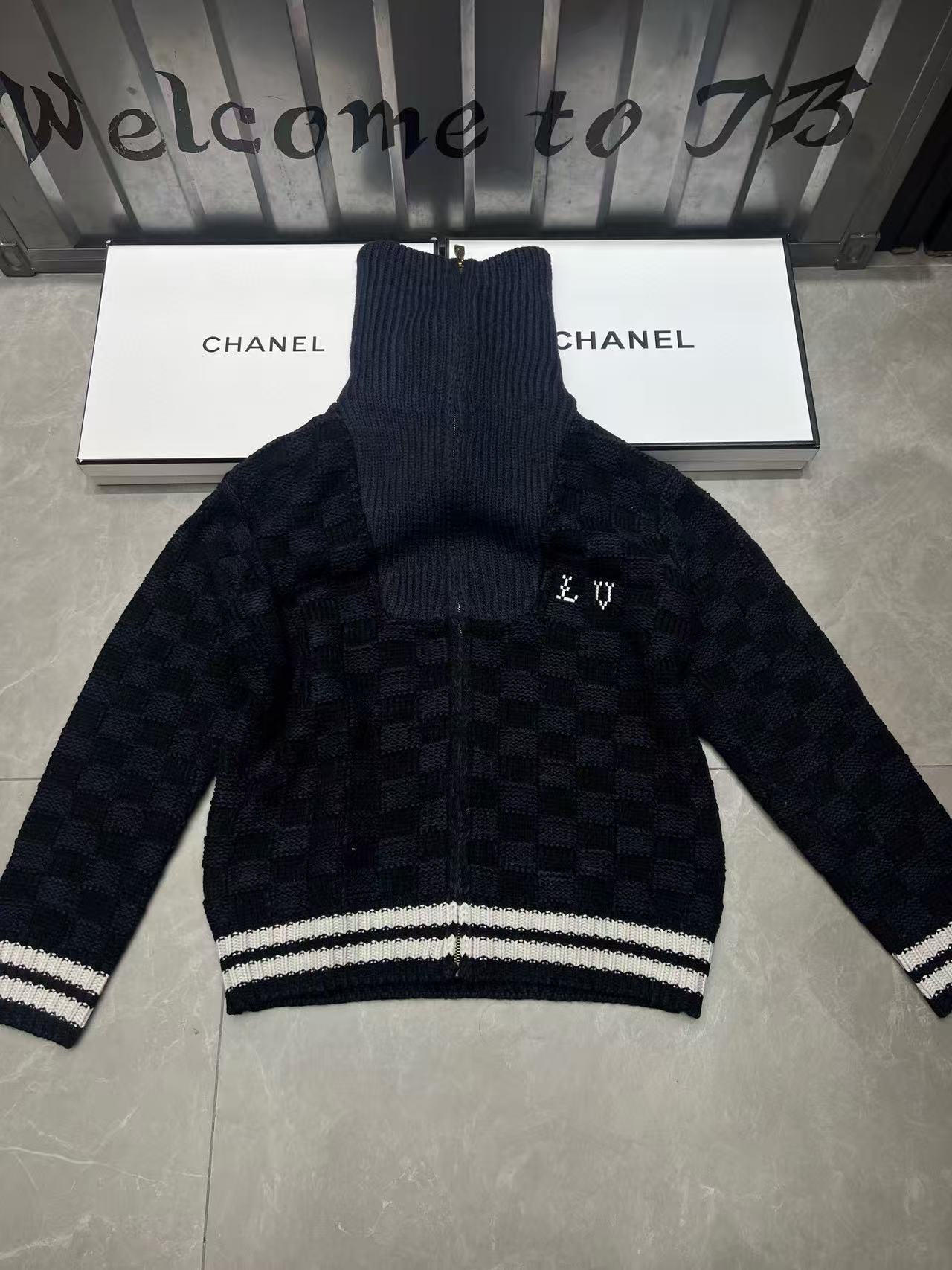 LV ジッパー付きラペルカーディガン【50％割引+送料無料】