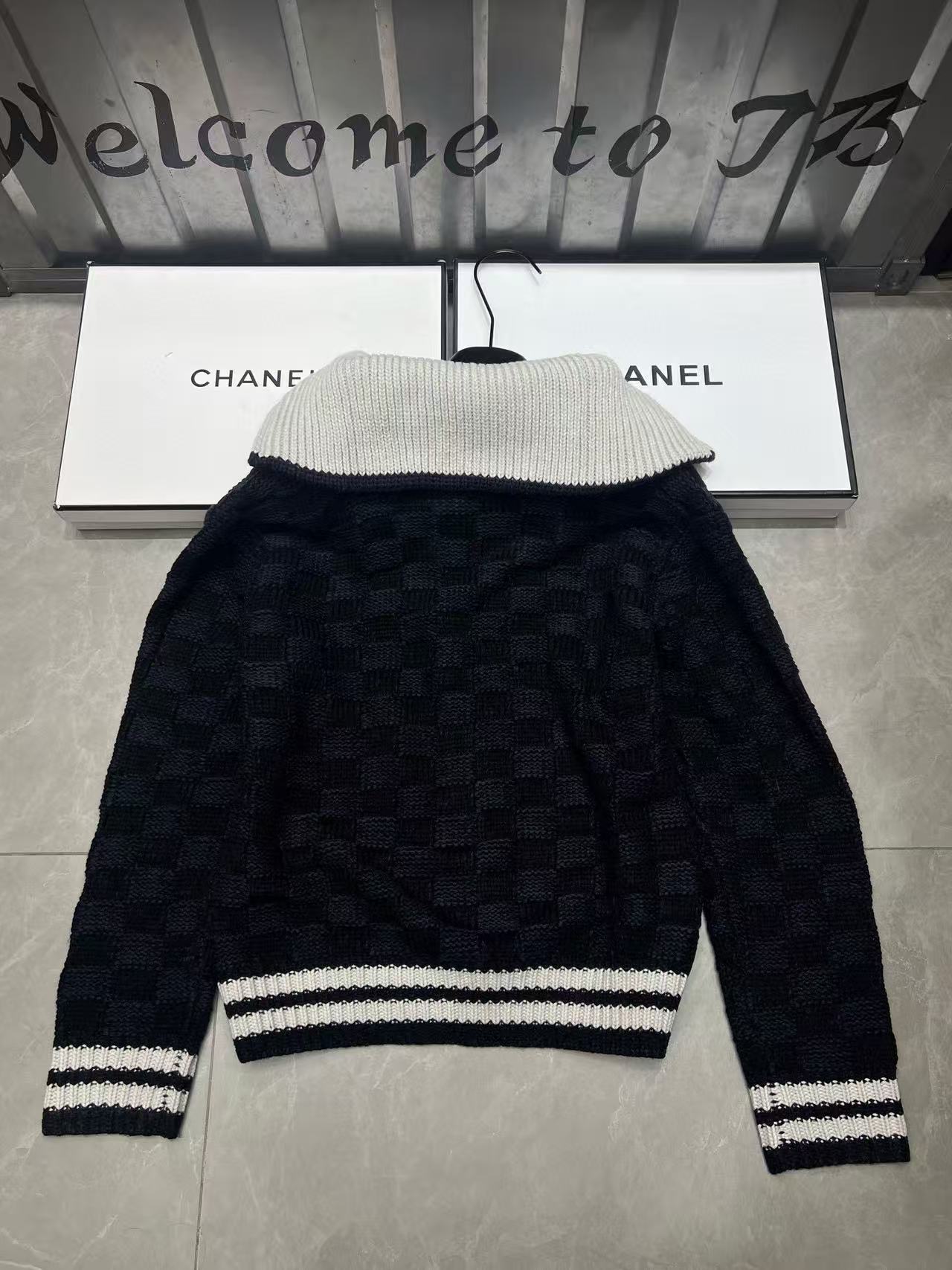 LV ジッパー付きラペルカーディガン【50％割引+送料無料】