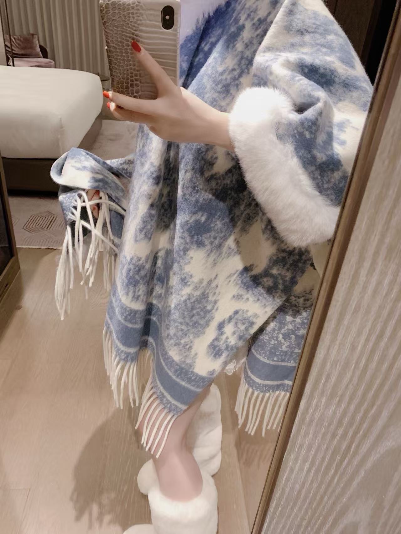 DI0Rキツネの毛皮のショールコート【50％割引+送料無料】