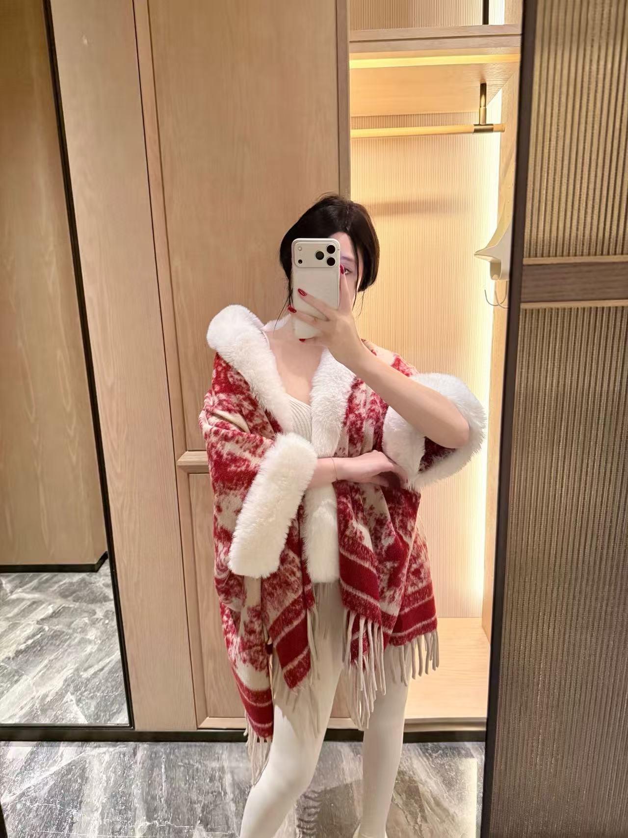 DI0Rキツネの毛皮のショールコート【50％割引+送料無料】