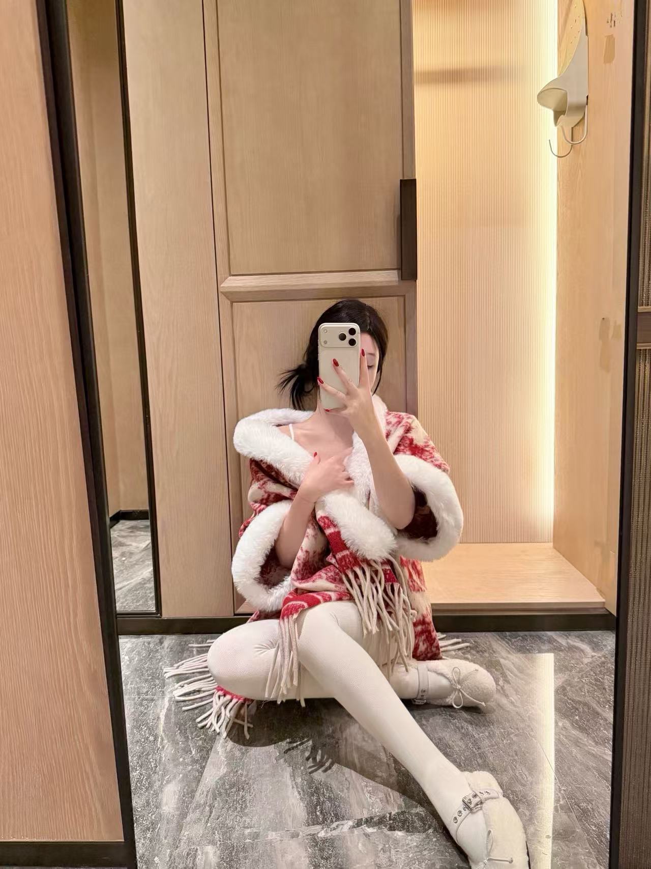 DI0Rキツネの毛皮のショールコート【50％割引+送料無料】