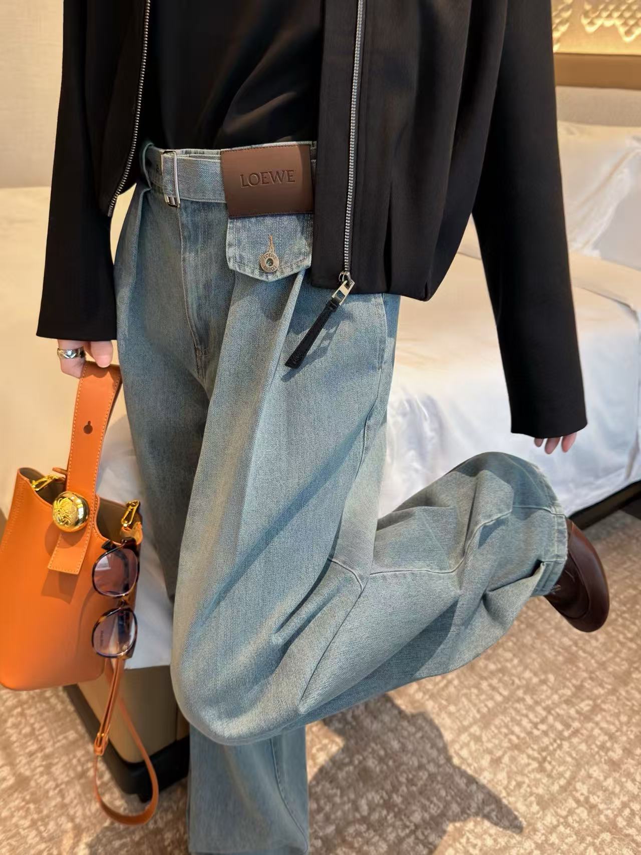 L0WEW ハイウエストジーンズ【50％割引+送料無料】