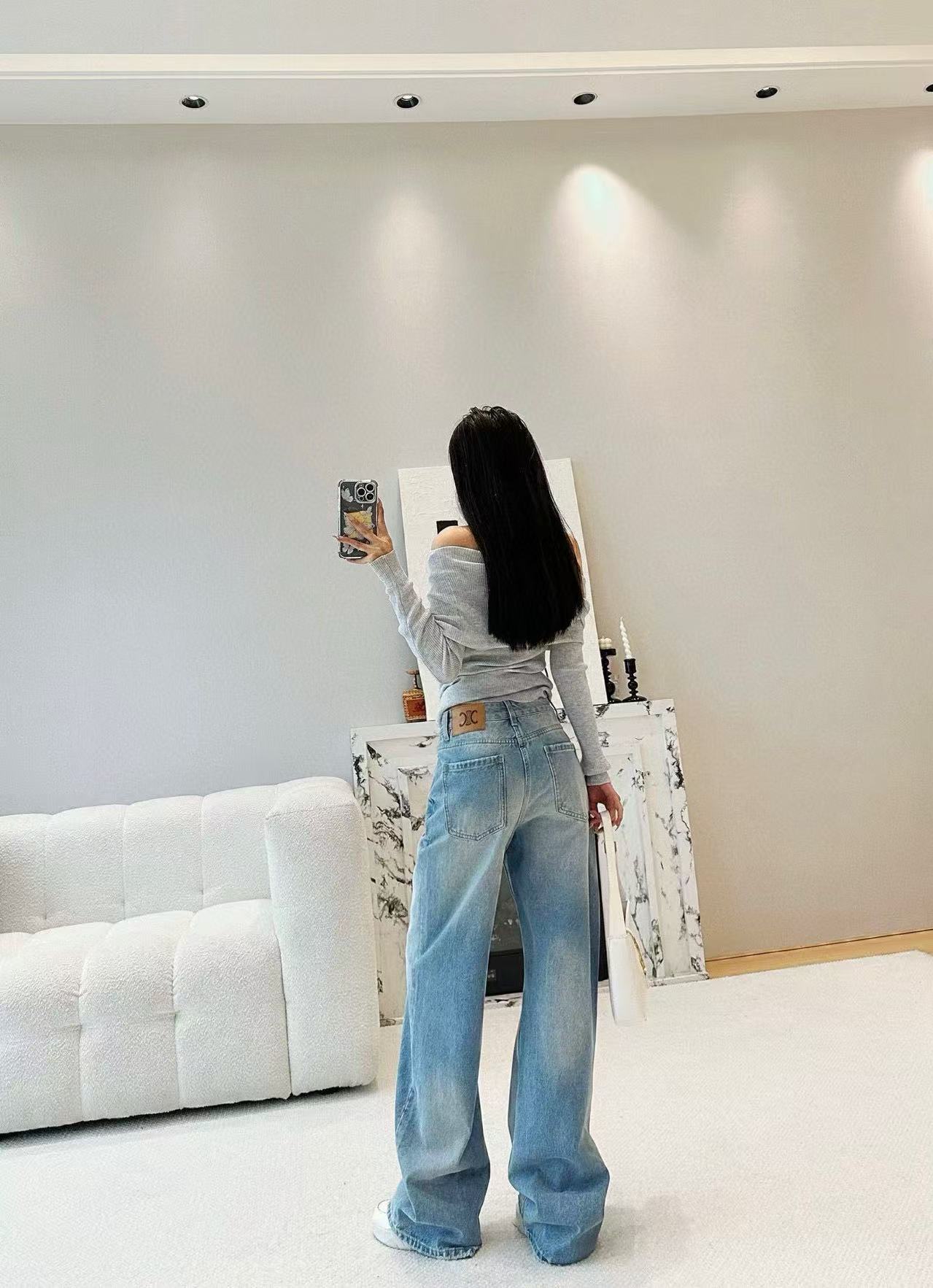 CEL1NE 凱旋門レター ジーンズ【50％割引+送料無料】