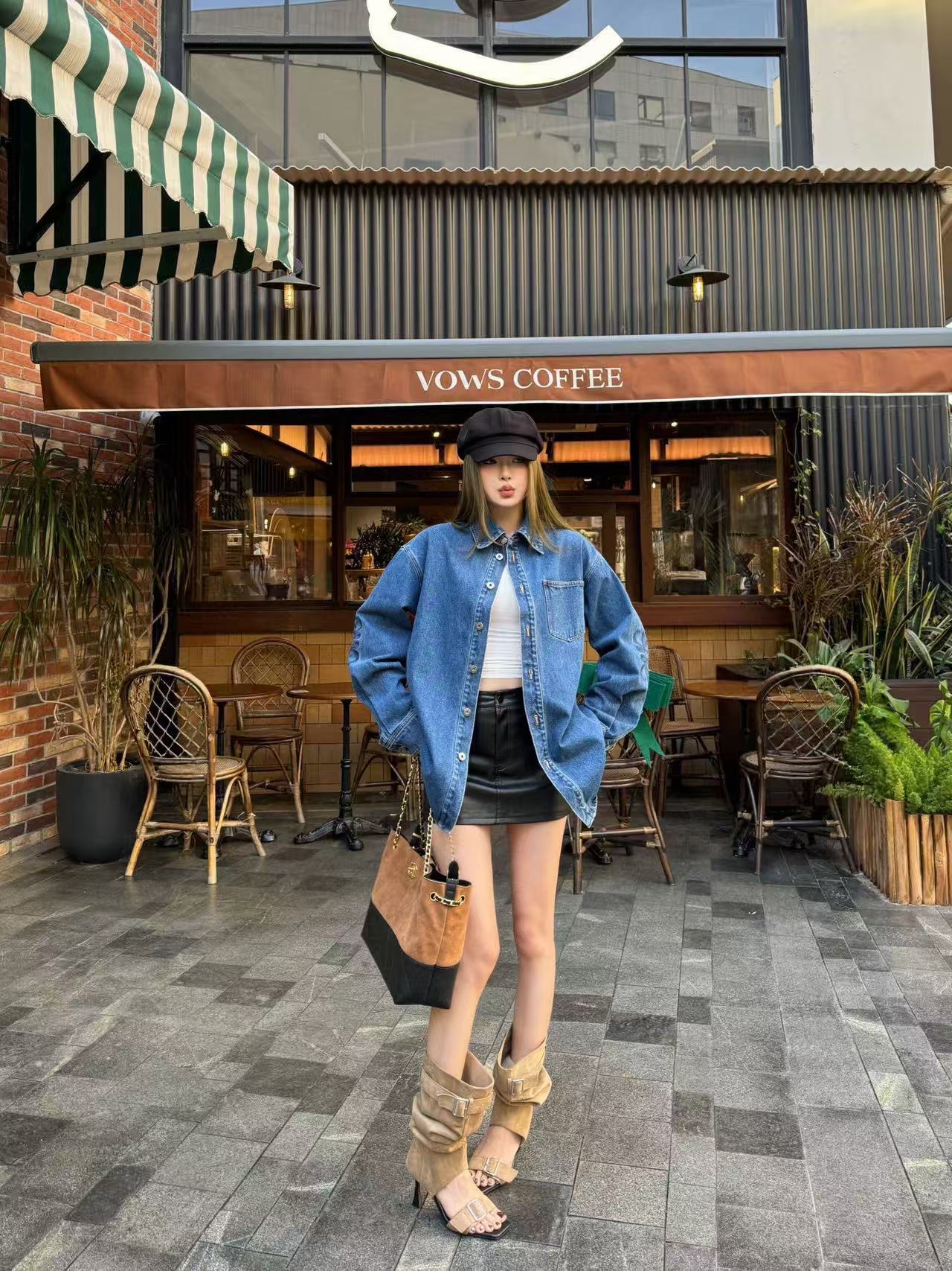 L0WEW シンプルデニムシャツ【50％割引+送料無料】