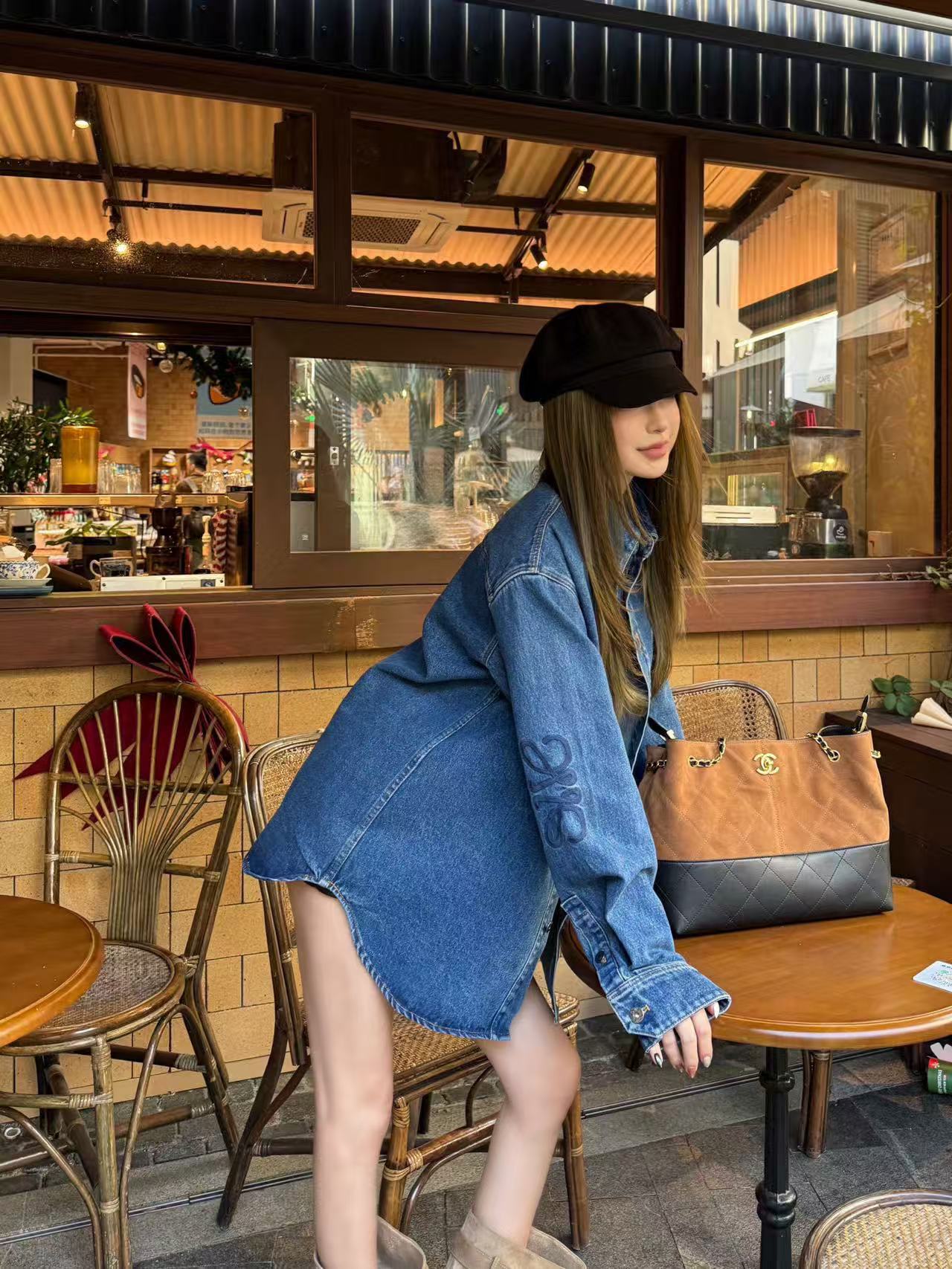 L0WEW シンプルデニムシャツ【50％割引+送料無料】