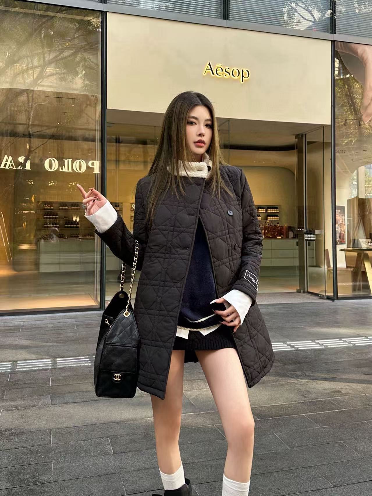 DIORのチェック柄ベルト付きコットンジャケット【50％割引+送料無料】