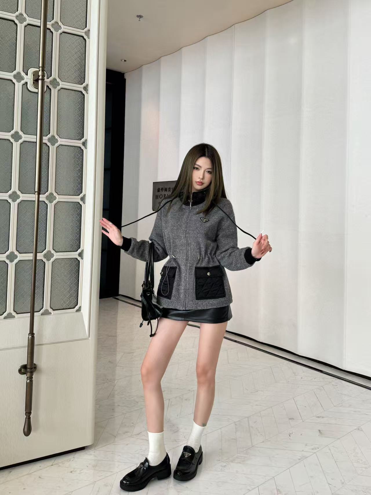 PR4DA トライアングルロゴ ウール フードジャケット【50％割引+送料無料】