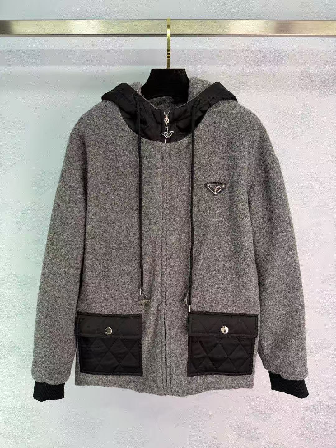 PR4DA トライアングルロゴ ウール フードジャケット【50％割引+送料無料】