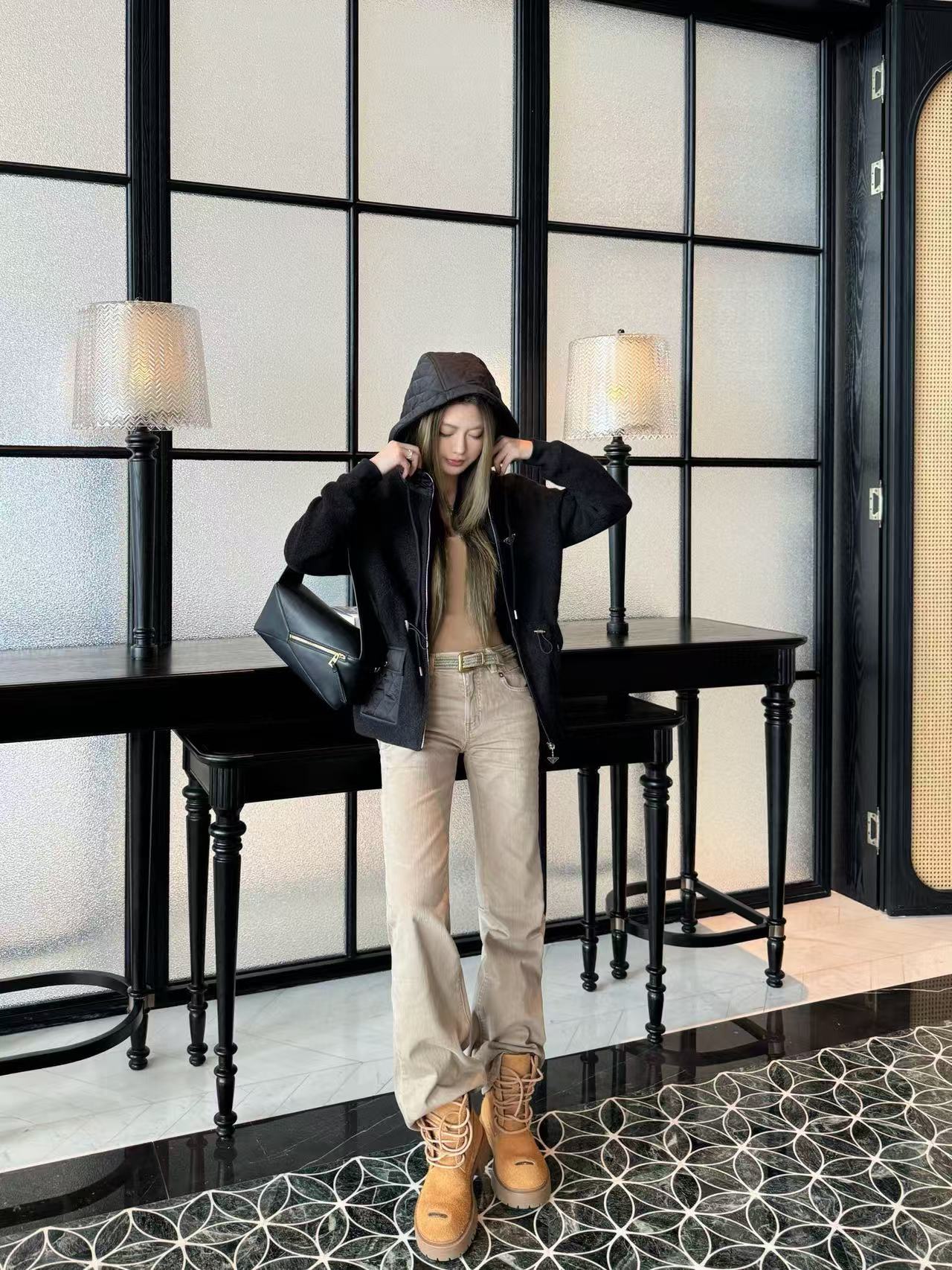 PR4DA トライアングルロゴ ウール フードジャケット【50％割引+送料無料】