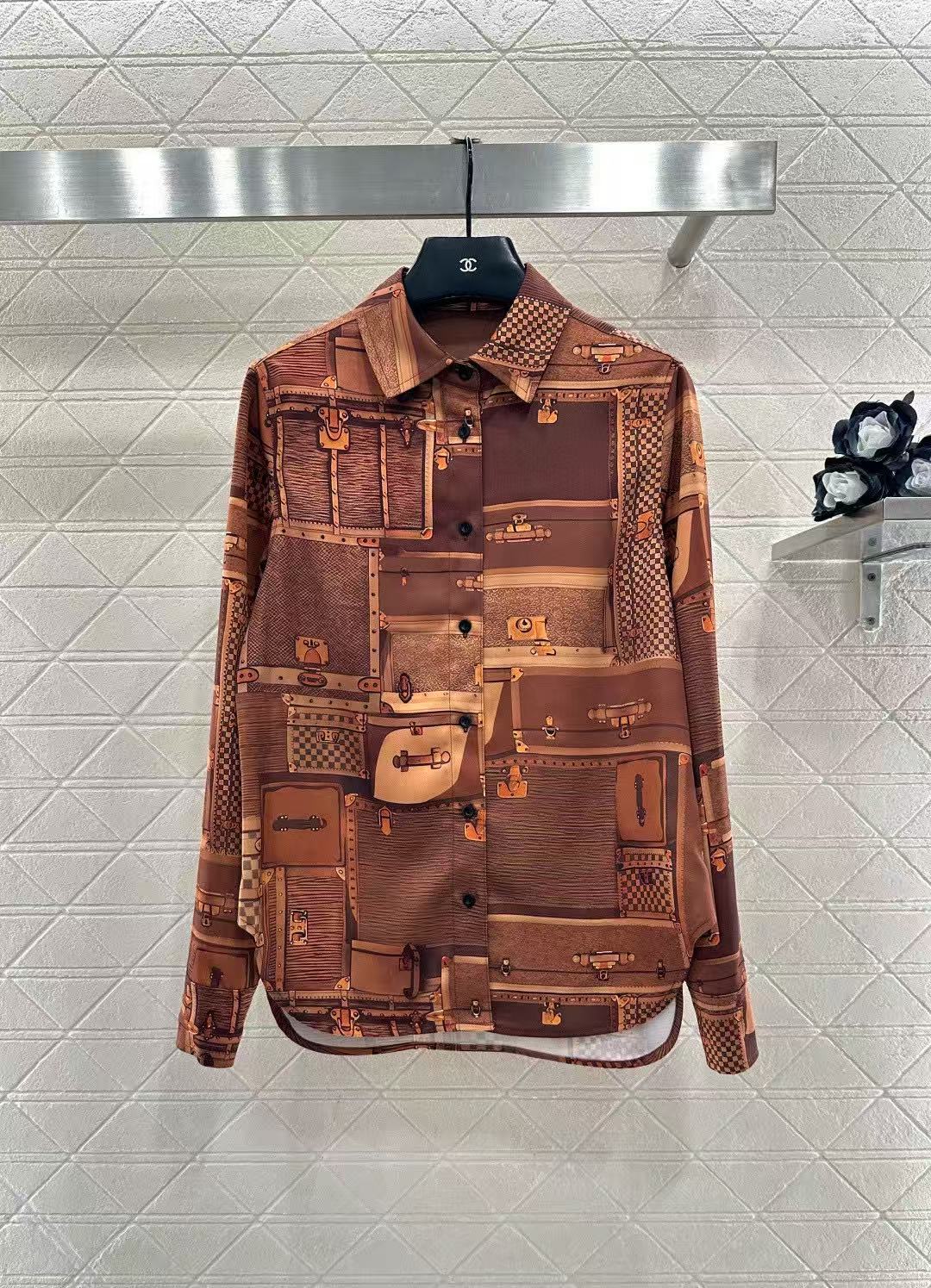 LVプリントシャツとパンツのツーピースセット【50％割引+送料無料】