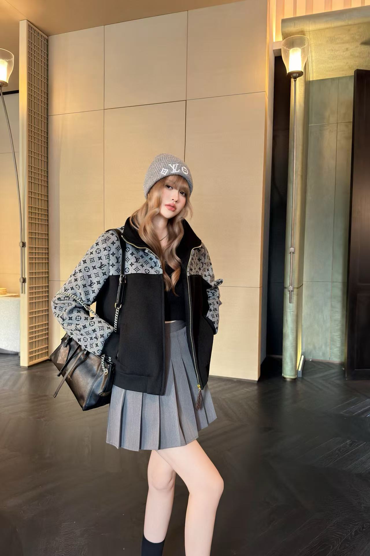 LVジャカードジップアップジャケット【50％割引+送料無料】