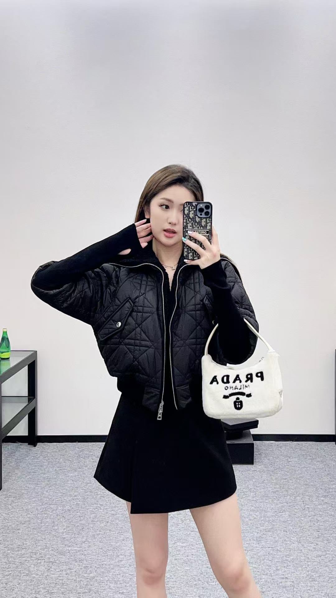 DIOR チェック柄 ジッパー コットン ジャケット【50％割引+送料無料】